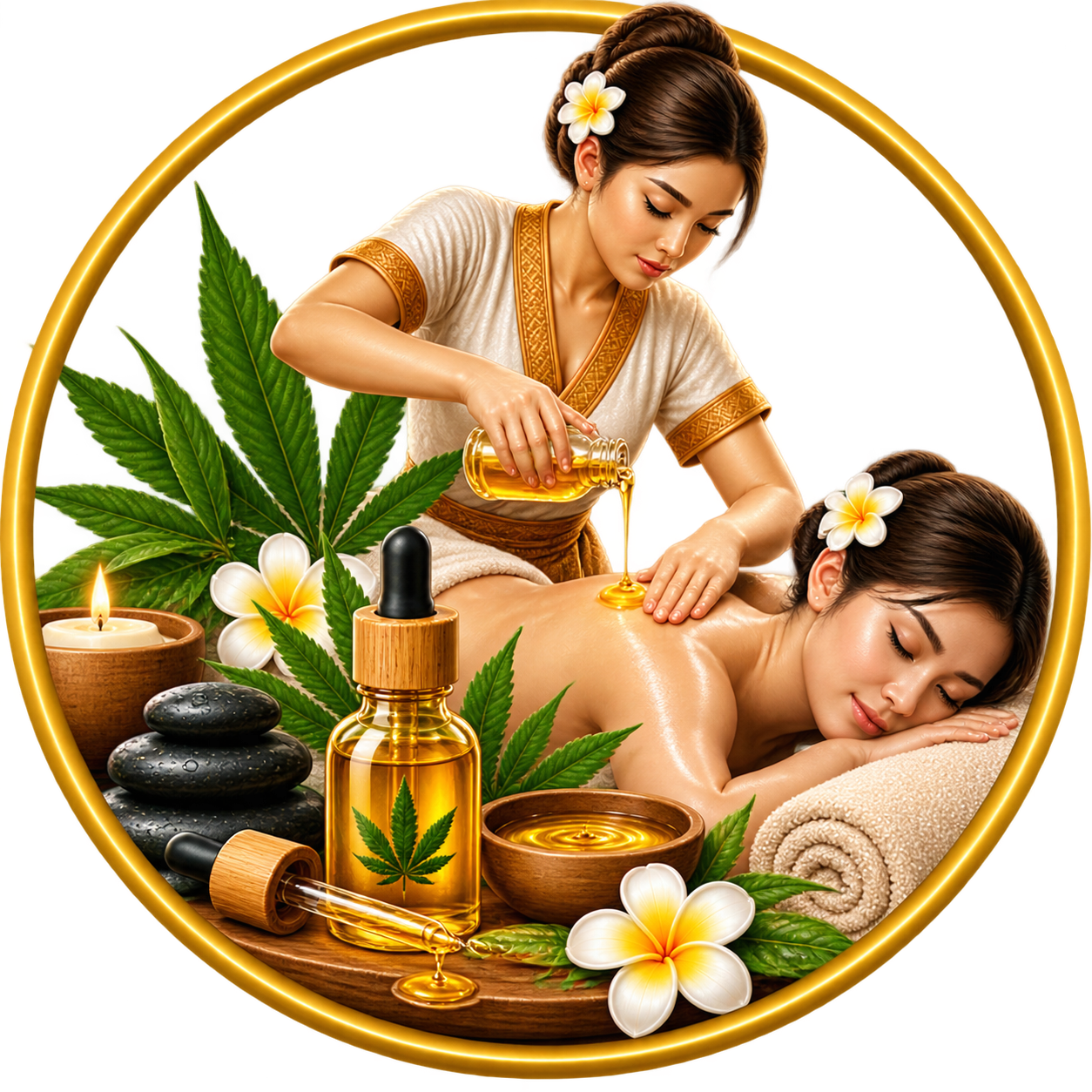 CBD-Öl Ayurveda Jasmin Massage