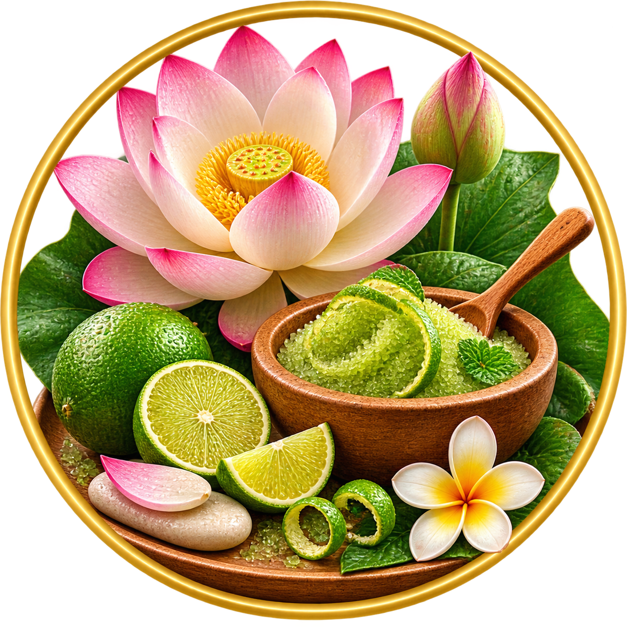Lotus-Limetten-Peeling