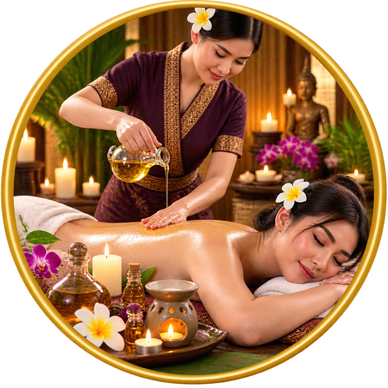 Hot Aroma Öl-Massage